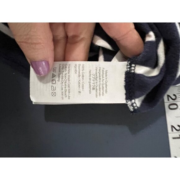 J. Crew Re Imagined Navy White T Shirt Dress Medium Vacation Substainable - Picture 7 of 11